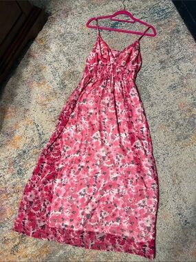 She's Cool Pink Floral Maxi Dress